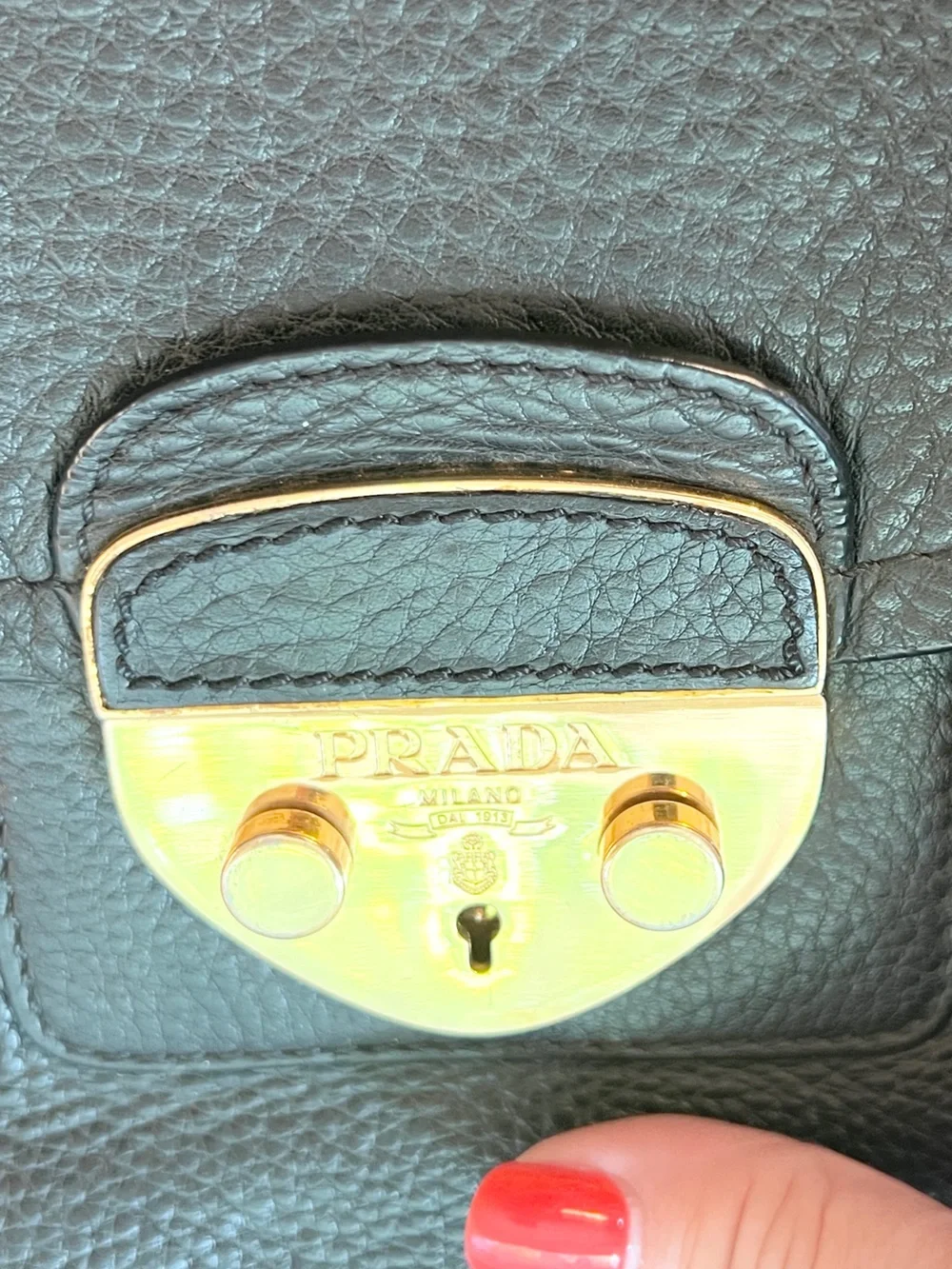 Prada Vintage lock and key bag! RARE! Black Leather Tote⭐️ Offers welcome!